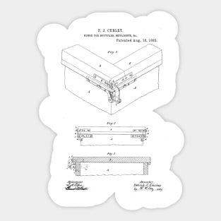 Hinge for Skylight Vintage Retro Patent Hand Drawing Funny Novelty Gift Sticker